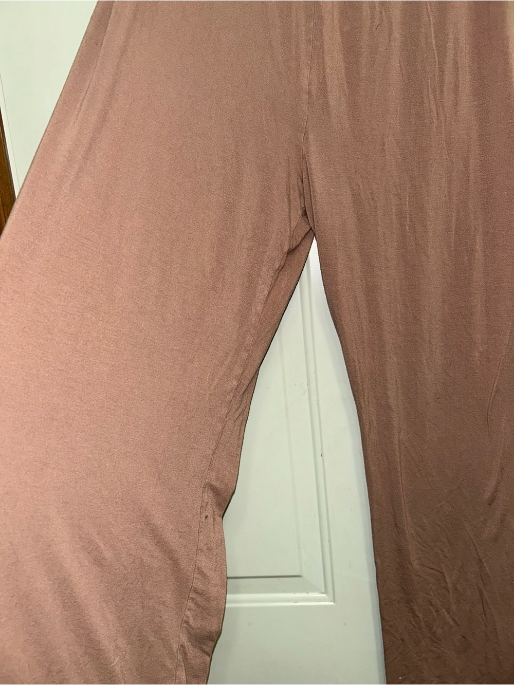 Skims Pants Womens Rose 3X Ribbed Wide Leg Pull On Lounge Casual Minimal - Picture 2 of 5